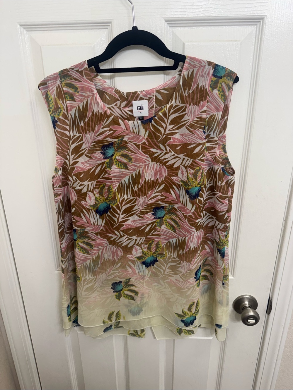 Cabi Women's Floral Sleeveless #5216 Size Medium
